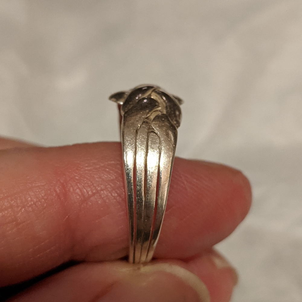 4 Band Puzzle Ring .925 Silver - Picture 4 of 11